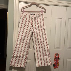 Express cropped wide leg pants